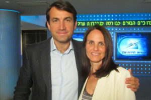 At the Tel Aviv Stock Exchange with former Bloomberg TV Middle East Editor Elliott Gotkine