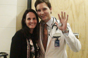 Behind the scenes with the charming Peter Facinelli of Nurse Jackie and Twilight Saga fame, during a product placement visit to the Nurse Jackie set