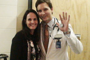 Product Placement Behind the scenes with the charming Peter Facinelli of Nurse Jackie and Twilight Saga fame, during a product placement visit to the Nurse Jackie set