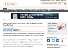 Kadimastem Reports Positive Interim Results of ALS AstroRx Trial